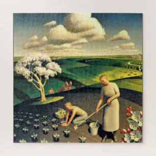Spring in the Country by Grant Wood Jigsaw Puzzle
