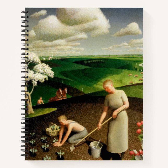 Spring in the Country by Grant Wood Notebook (Front)