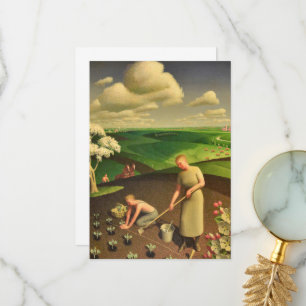 Spring in the Country by Grant Wood Thank You Card