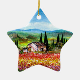 SPRING IN TUSCANY CERAMIC TREE DECORATION