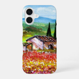 SPRING IN TUSCANY LANDSCAPE Colourful Flower Field iPhone 16 Case