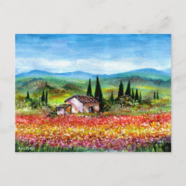 SPRING IN TUSCANY POSTCARD (Front)