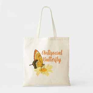 Spring Introvert aesthetic Antisocial Butterfly Tote Bag
