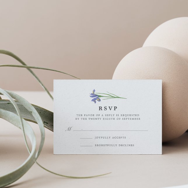 Spring Iris | Watercolor Floral Wedding RSVP (Creator Uploaded)