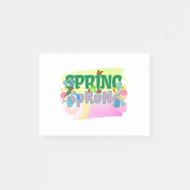 Spring is sprung-season of love post-it notes (Front)
