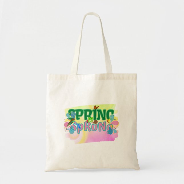 Spring is sprung-season of love tote bag (Front)