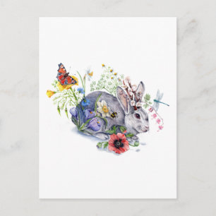 Spring Jackalope Postcard