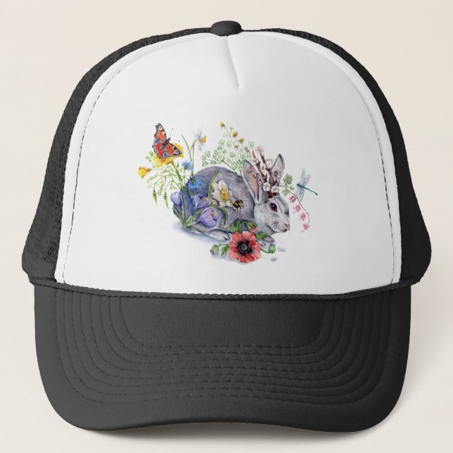 Spring Jackalope Trucker Hat (Front)