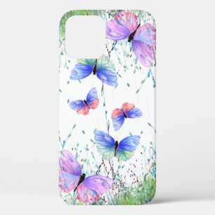 Spring Joy - Colourful Butterflies Flying in Natur iPhone 12 Pro Case