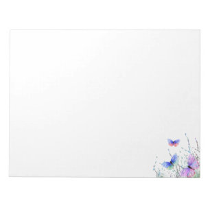 Spring Joy - Colourful Butterflies Flying in Natur Notepad