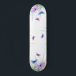 Spring Joy - Colourful Butterflies Flying in Natur Skateboard<br><div class="desc">Spring Joy - Colourful Butterflies Flying in Nature Watercolor Painting Butterfly and Flowers - Choose / Add Your Favourite Text / Colour - Make Your Unique Gift - Resize and move or remove and add elements with customisation tool ! - Drawing and Design by MIGNED. You can also transfer my...</div>