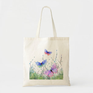 Spring Joy - Colourful Butterflies Flying in Natur Tote Bag