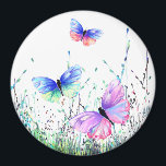 Spring Joy Magnet Colorful Butterflies Flying<br><div class="desc">Spring Joy - Colorful Butterflies Flying in Nature Watercolor Painting Butterfly and Flowers - Choose / Add Your Favorite Text / Color - Make Your Unique Gift - Resize and move or remove and add elements with customization tool ! - Drawing and Design by MIGNED. You can also transfer my...</div>