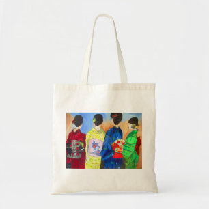 Spring kimono Japanese Geisha art Tote Bag