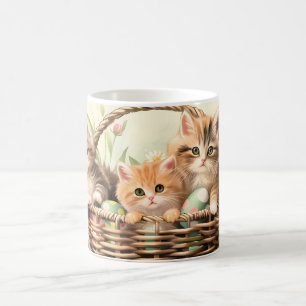 Spring Kitten Easter Basket Coffee Mug