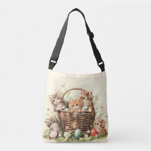 Spring Kitten Easter Basket  Crossbody Bag