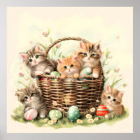 Spring Kitten Easter Basket