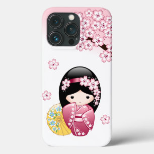 Spring Kokeshi Doll - Cute Japanese Geisha Girl iPhone 13 Pro Case