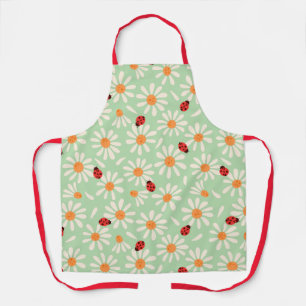 Spring Ladybugs and Daisies Mom Apron