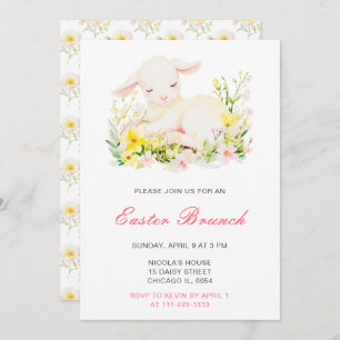 Spring Lamb Easter Brunch Invitation