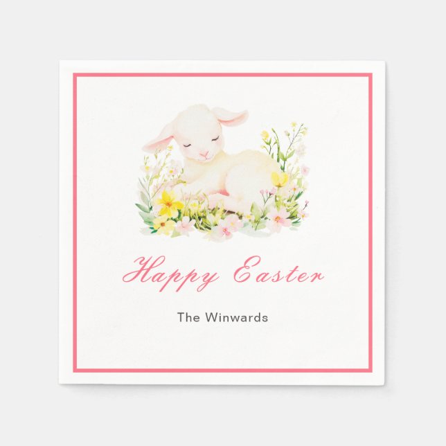 Spring Lamb Easter Brunch Napkin (Front)