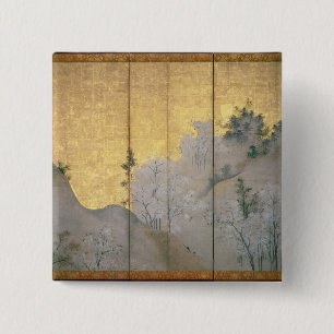 Spring Landscape 15 Cm Square Badge