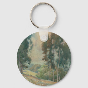 Spring Landscape (1911) Serene Watercolor Scenery Key Ring