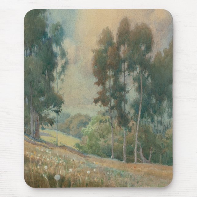Spring Landscape (1911)  Serene Watercolor Scenery Mouse Pad (Front)