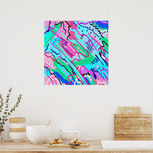 Spring Landscape Abstract Art  Poster