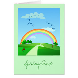 Spring landscape, card