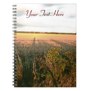 spring landscape fields countryside photo art spiral notebook