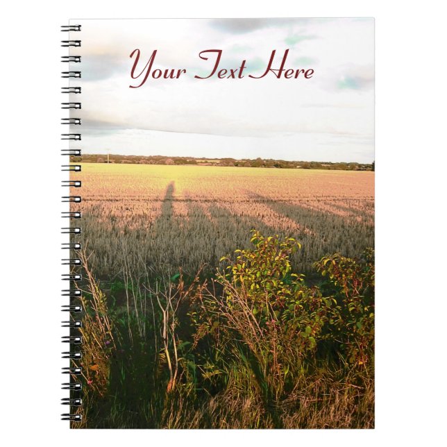 spring landscape fields countryside photo art spiral notebook (Front)