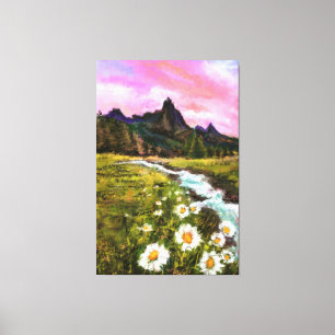 Spring Landscape - Flowering - Original Painting Canvas Print