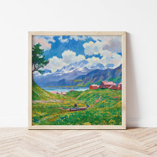 Spring Landscape   Giovanni Giacometti Poster