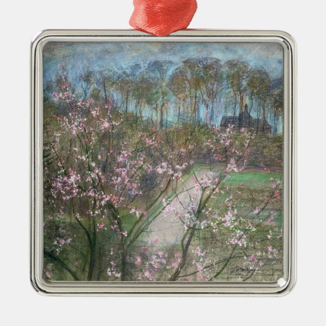 Spring Landscape Metal Tree Decoration (Front)