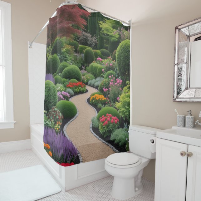 spring landscape shower curtain (In Situ)
