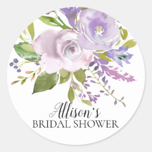 Spring Lavender Floral Bridal Shower Envelope Seal