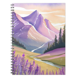 Spring Lavender Glacier National Park Watercolor Notebook