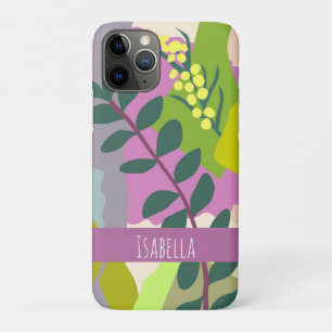 Spring Leaves  Abstract Bold Colors Custom Name  Case-Mate iPhone Case