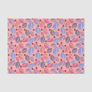 Spring Leaves Pink Tissue Paper