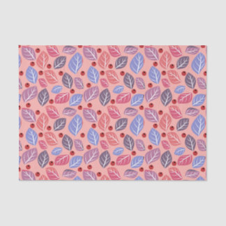 Spring Leaves Pink Tissue Paper