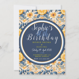 Spring Lemon And Wildflower Invitation