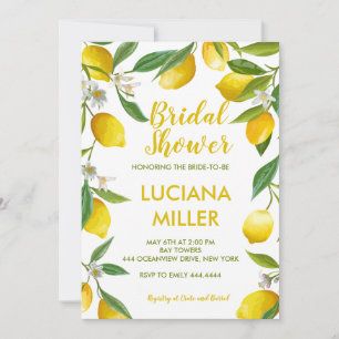 Spring Lemon Bridal Shower Invitations