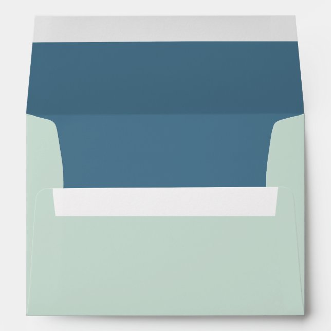 Spring Light Green with Blue Green 5x7 Coloured Envelope (Back (Bottom))