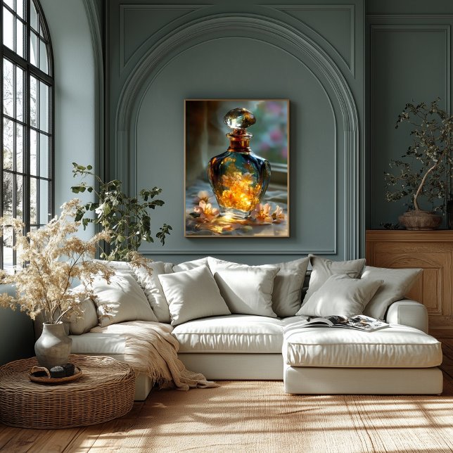 Spring Light in a Bottle – Glowing Floral Perfume  Canvas Print (Creator Uploaded)