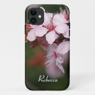 spring light pink plum flowers iPhone 11 case