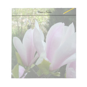 spring light purple magnolia flowers notepad