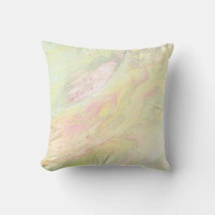 *~* Spring Lightness Abstract Marble Iridescent Cushion