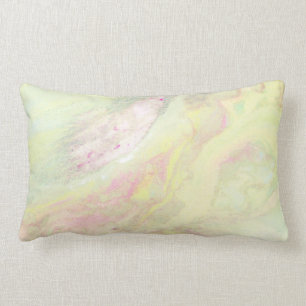 *~* Spring Lightness Abstract Marble Iridescent Lumbar Cushion