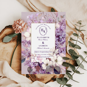 Spring Lilac Bloom Romantic Floral Celebration Invitation